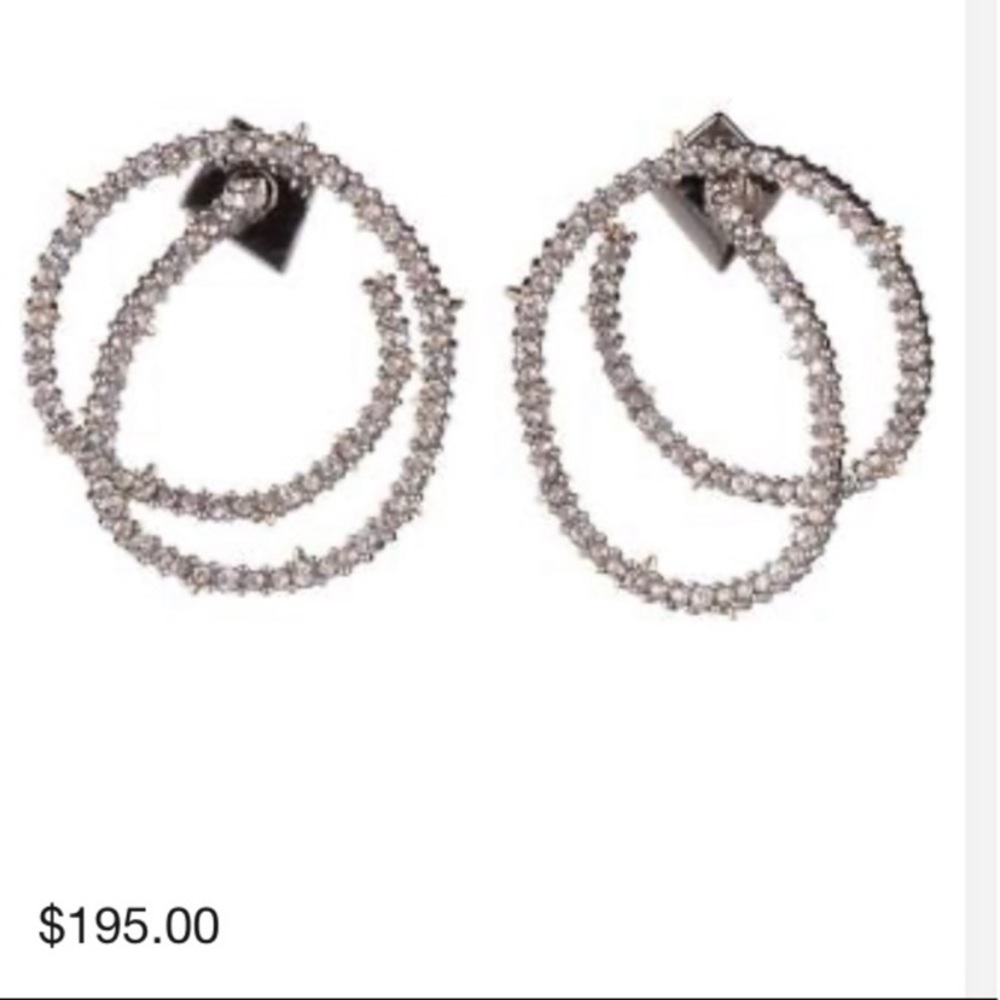 Alexis Bittar Noire Black Crystal Coiled Gold Thorn Orbiting Post Earrings - Picture 15 of 16